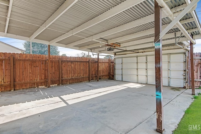 garage featuring a garage door opener