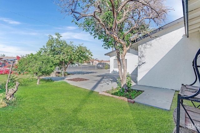 view of yard featuring a patio area