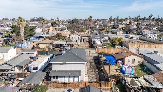 aerial view with a residential view