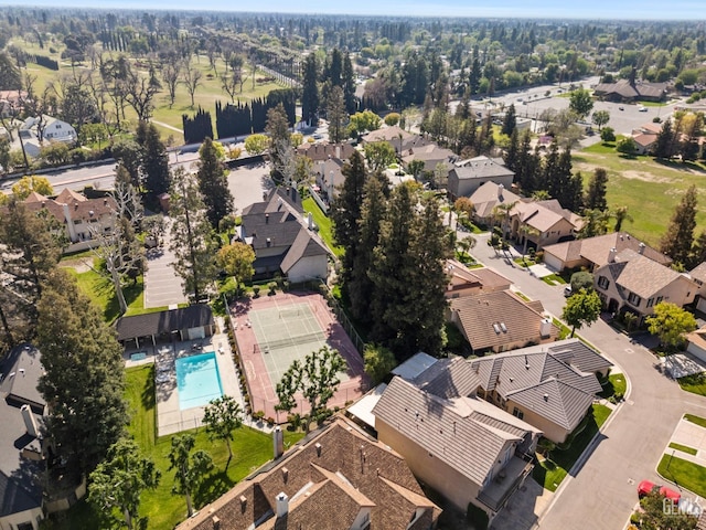 bird's eye view featuring a residential view
