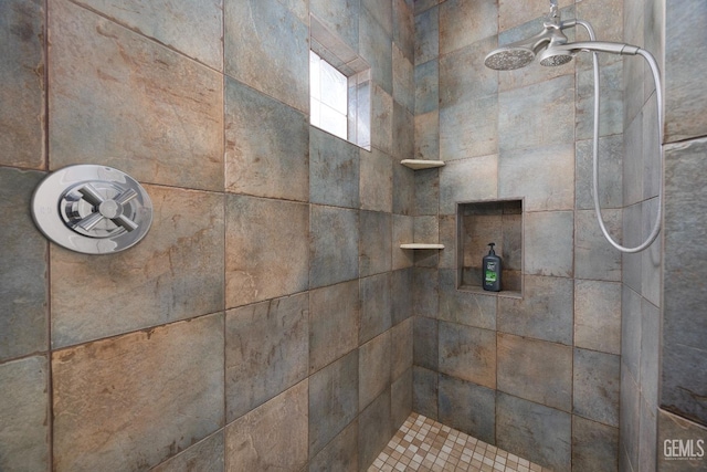 details with tiled shower