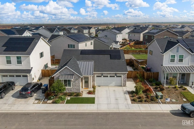aerial view of residential area