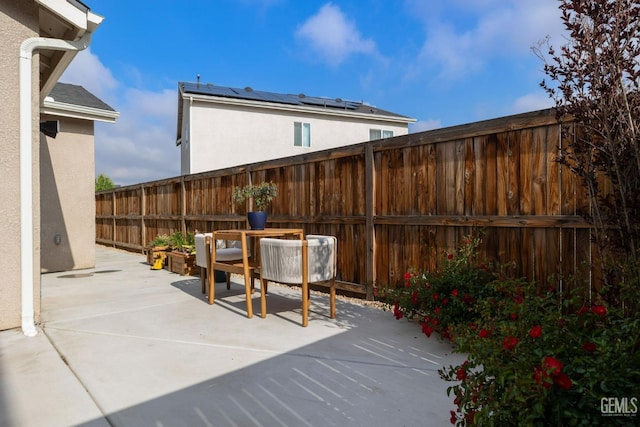 view of patio / terrace with a fenced backyard