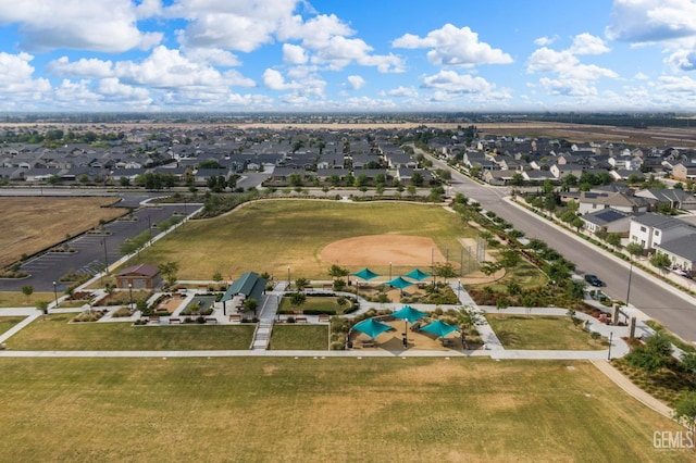 aerial view of residential area