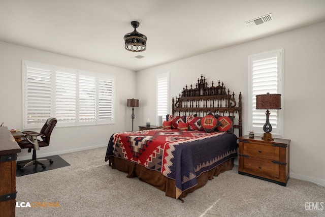 bedroom featuring carpet flooring