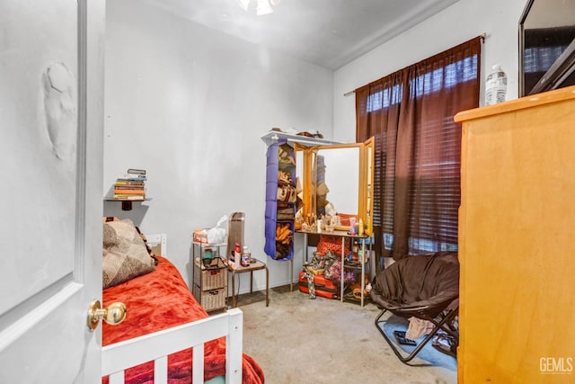 bedroom with carpet floors