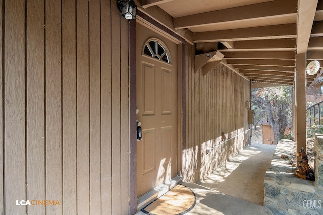 view of doorway to property