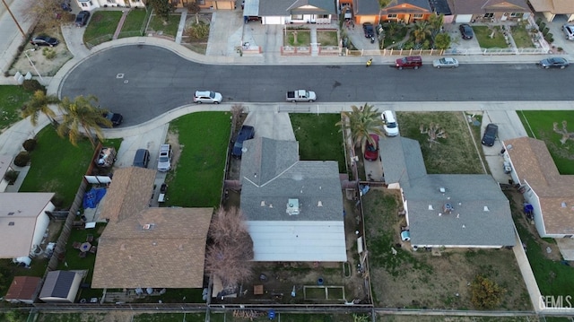 bird's eye view featuring a residential view