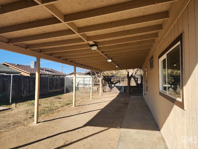 view of patio with a fenced backyard