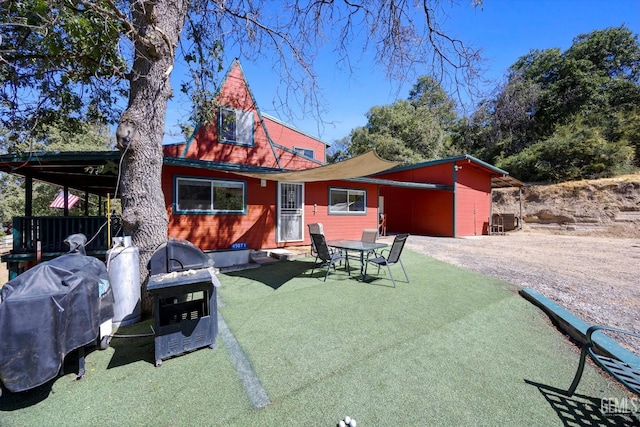 45071 Forest Dr, Posey, CA 93260 - back of property with a yard and entry steps