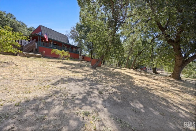 45071 Forest Dr, Posey, CA 93260 - view of yard featuring a deck