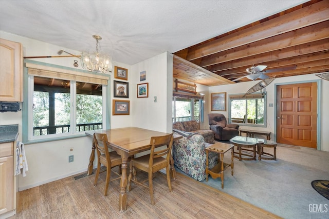 45071 Forest Dr, Posey, CA 93260 - dining space featuring light wood-style floors and a chandelier