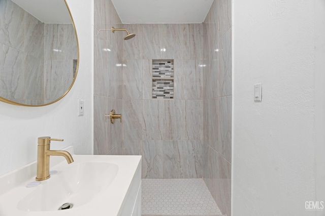 1317 Canyon Ct, Bakersfield, CA 93307 - bathroom with a walk in shower and vanity