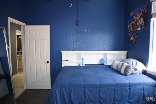 view of tiled bedroom