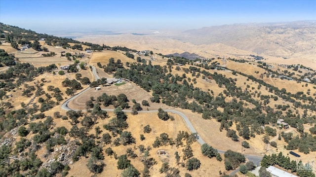 drone / aerial view with a mountain view