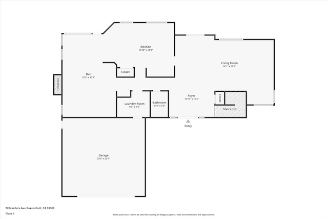 501 Reed St, Bakersfield, CA 93314 - floor plan / room layout