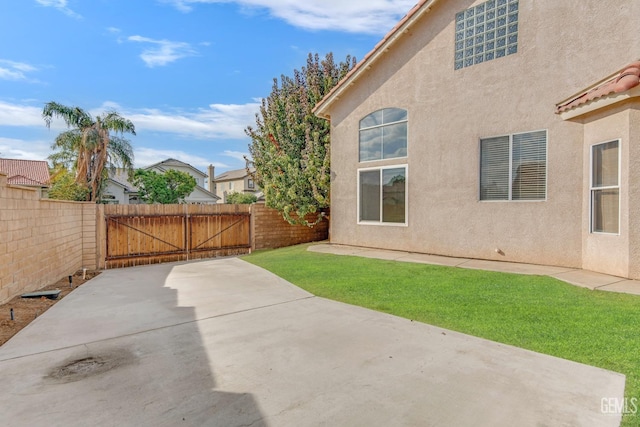 view of yard featuring a patio