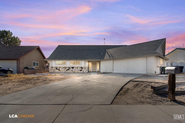 view of front of house featuring a garage