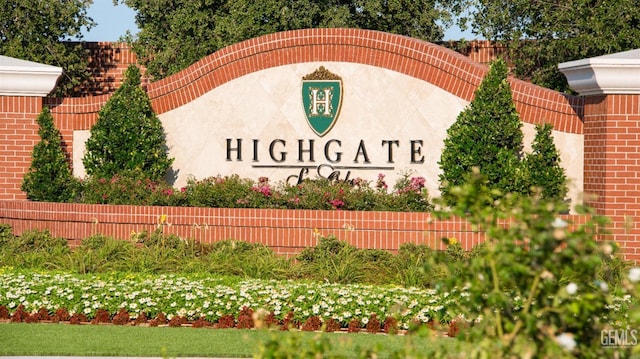 view of community sign