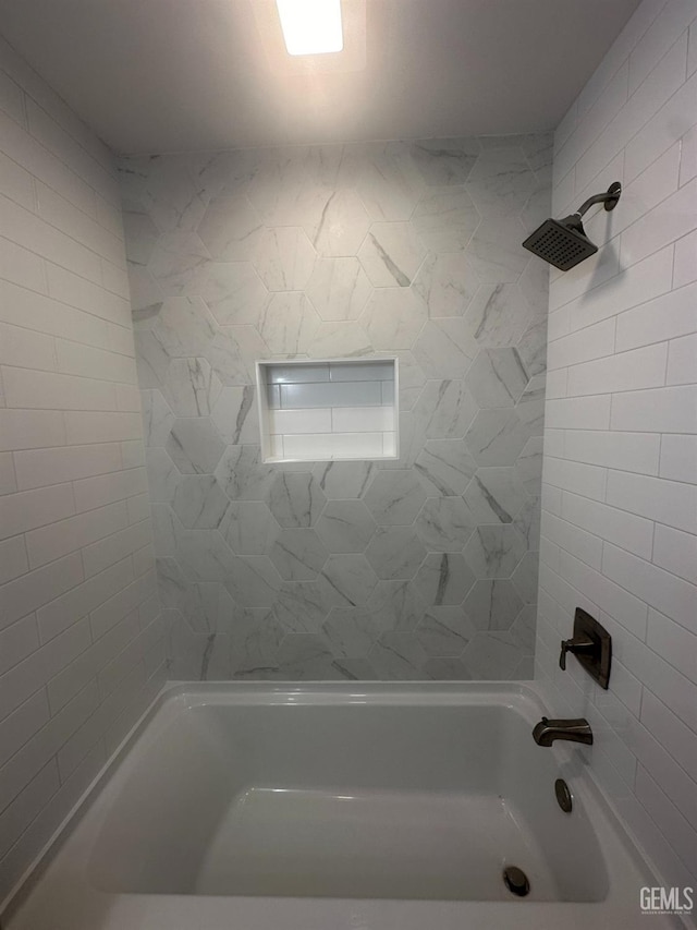 full bath with shower / bathing tub combination