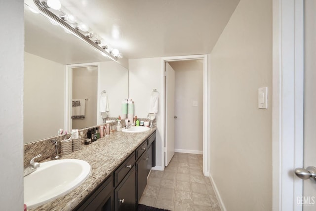 bathroom with vanity