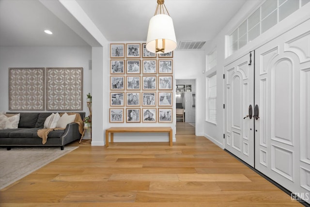 6707 Park W Cir, Bakersfield, CA 93308 - foyer entrance featuring light wood-style floors and recessed lighting
