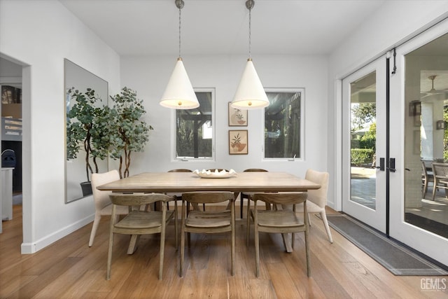 6707 Park W Cir, Bakersfield, CA 93308 - dining room with light wood-style flooring and french doors