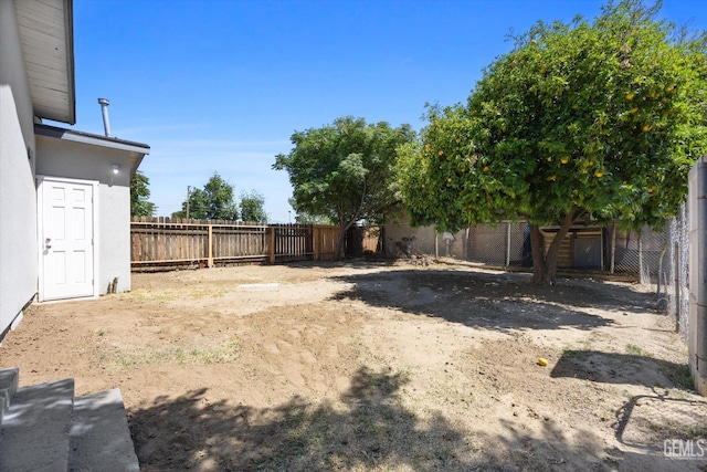 view of fenced backyard