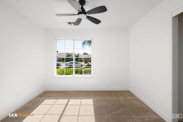 6905 Gwenivere Ct, Bakersfield, CA 93313 - spare room featuring carpet floors and a ceiling fan