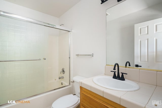 6905 Gwenivere Ct, Bakersfield, CA 93313 - bathroom with vanity and shower / bath combination with glass door