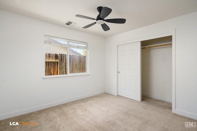 6905 Gwenivere Ct, Bakersfield, CA 93313 - unfurnished bedroom featuring carpet floors, a closet, and ceiling fan