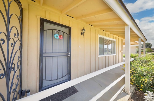 408 Pebble Beach Dr, Bakersfield, CA 93309 - doorway to property with a porch