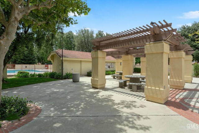 8220 Birmingham St, Bakersfield, CA 93311 - view of patio / terrace with a pergola