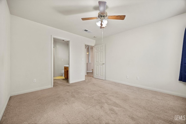 10200 Cheyenne Dr, Bakersfield, CA 93312 - unfurnished bedroom with light carpet, ensuite bath, and a ceiling fan