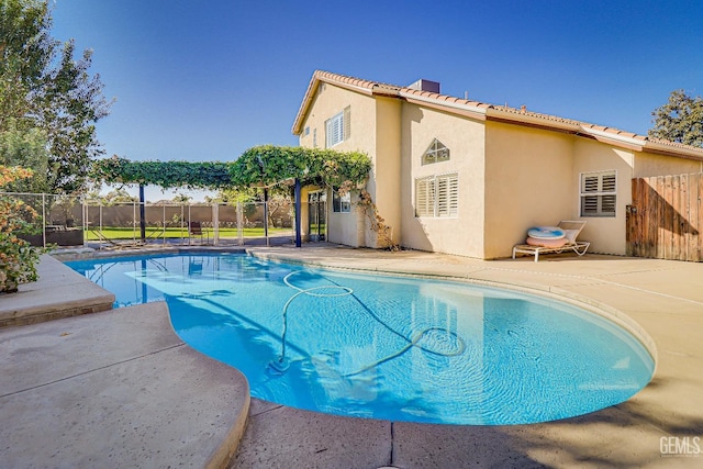 view of pool with a patio area