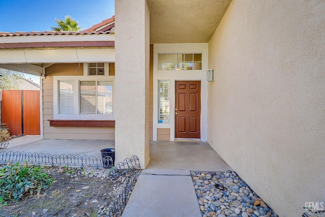 view of doorway to property