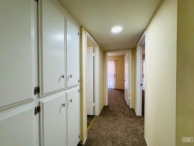 4208 Tierra Verde St Unit 2, Bakersfield, CA 93301 - hallway featuring dark colored carpet