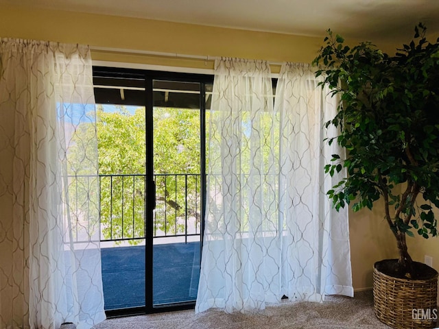 4208 Tierra Verde St Unit 2, Bakersfield, CA 93301 - doorway to outside featuring carpet flooring