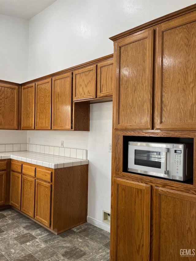 kitchen featuring tile counters