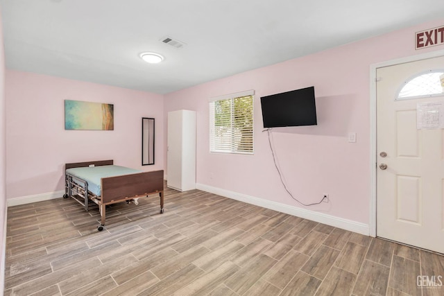 foyer entrance featuring light hardwood / wood-style floors