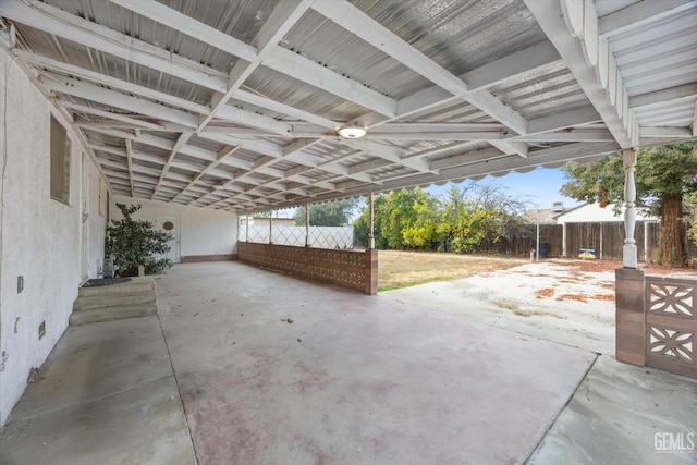 view of patio with a carport