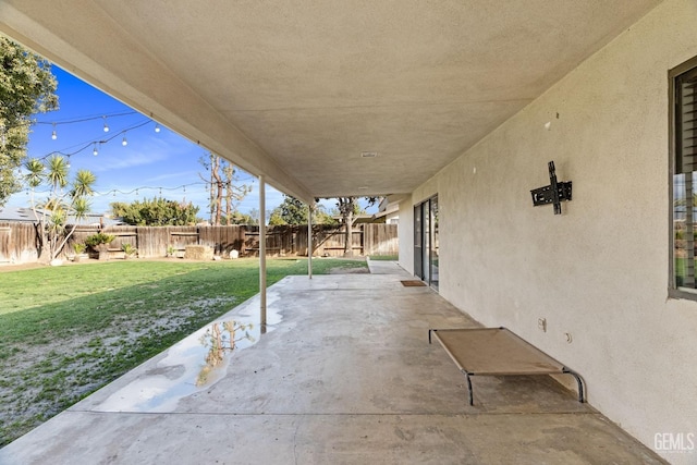 view of patio with a fenced backyard