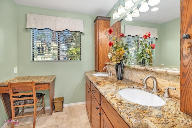 bathroom featuring vanity