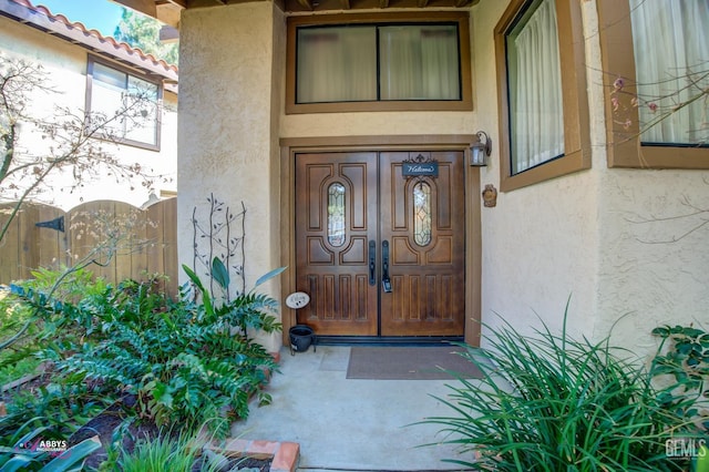 view of doorway to property