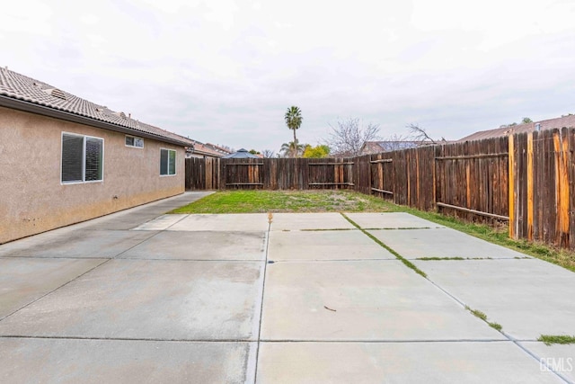 view of yard with a patio area