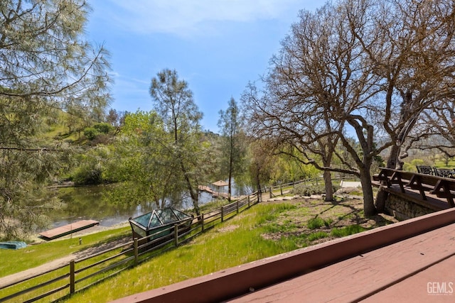 4227 Poso Flat Rd, Bakersfield, CA 93308 - exterior space with a water view and fence