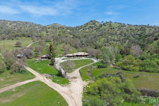 4227 Poso Flat Rd, Bakersfield, CA 93308 - drone / aerial view with a mountain view