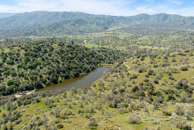 4227 Poso Flat Rd, Bakersfield, CA 93308 - drone / aerial view featuring a water and mountain view