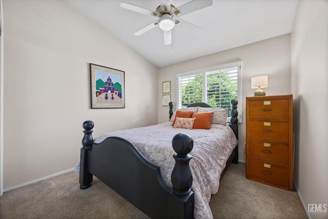 9000 Willamette Ct, Bakersfield, CA 93312 - carpeted bedroom featuring lofted ceiling and ceiling fan
