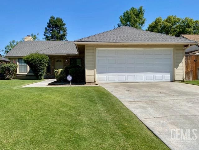 9008 Heely Ct, Bakersfield, CA 93311 - single story home featuring concrete driveway, a chimney, and a garage